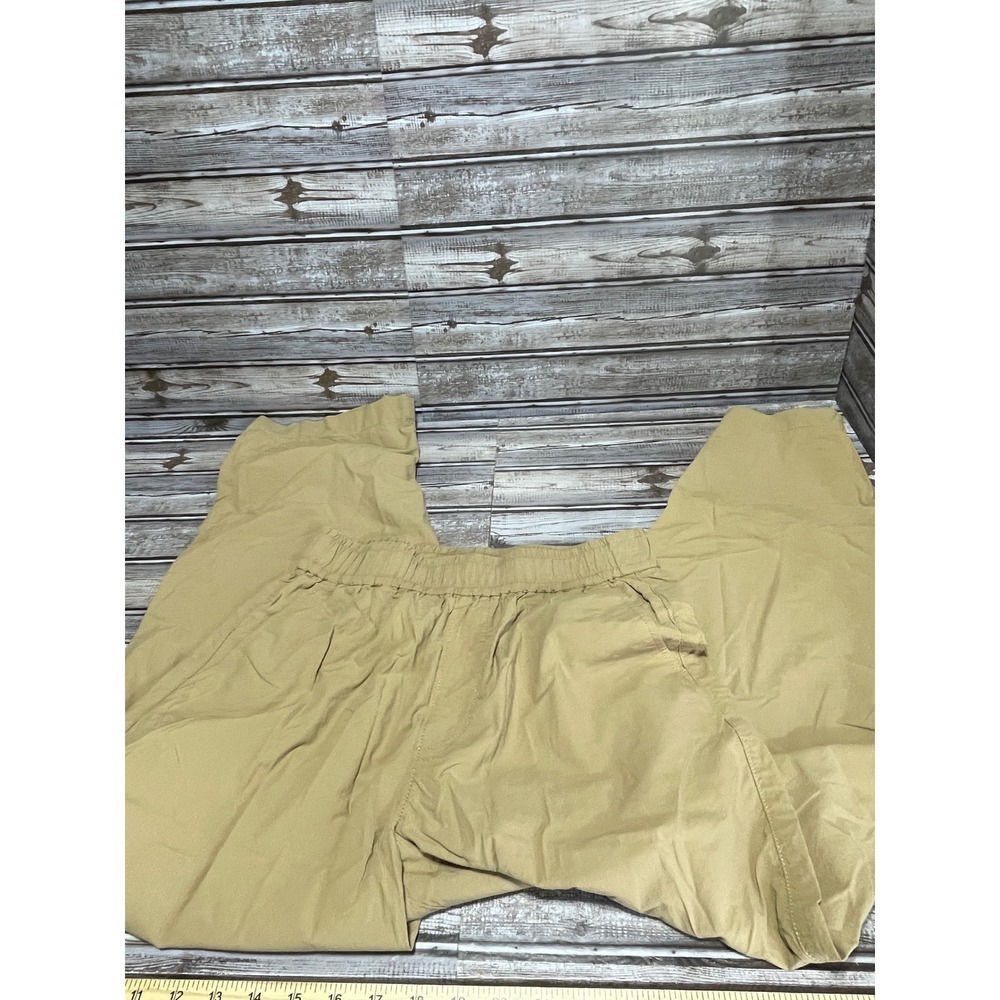 Madewell Pull On Pants Womens Khaki Elastic Waist Lightweight‎ Size Small